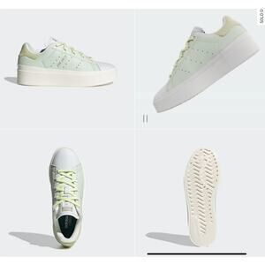Adidas Stan Smith Bonega Platform Shoes Women’s 9 Green Tint HQ6763 Chunky Sole